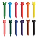 12 crayons cire animaux