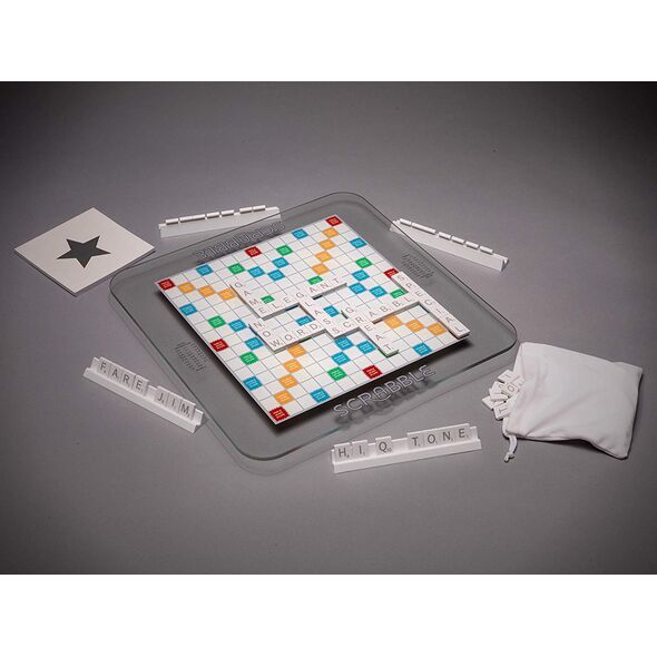 SCRABBLE PLATEAU EN VERRE (FR)