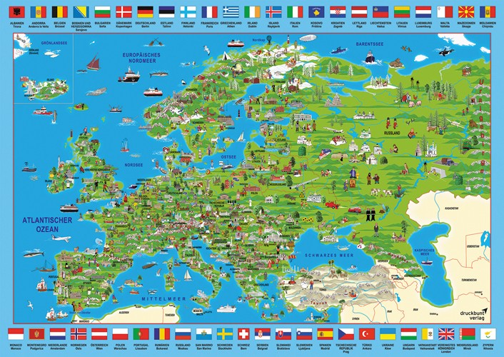 Puzzle Découvrir l’Europe 500 pcs