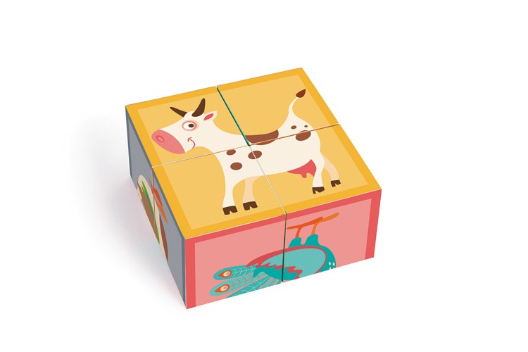 Cubes puzzle ferme 4 cubes