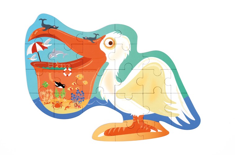 Shape Puzzle pélican 24 pcs