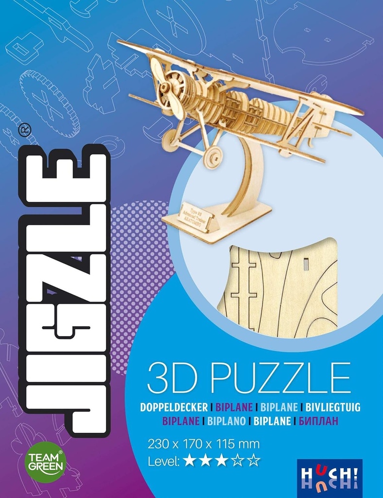 3D Puzzle maquette avion bois