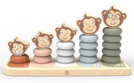 Famille singe à empiler