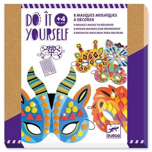 DIY - masques mosaïques Animaux de la jungle