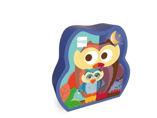 [276181140 - n'existe plus] Puzzle enfant jour/nuit double face hibou
