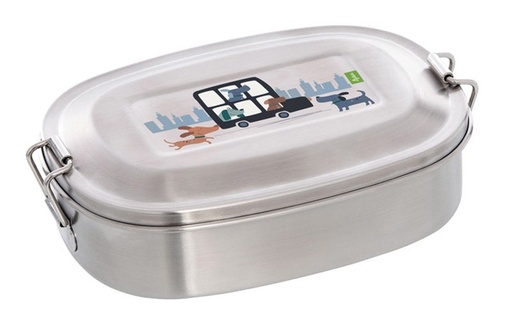 [9025100] Boîte à goûter inox chien Green