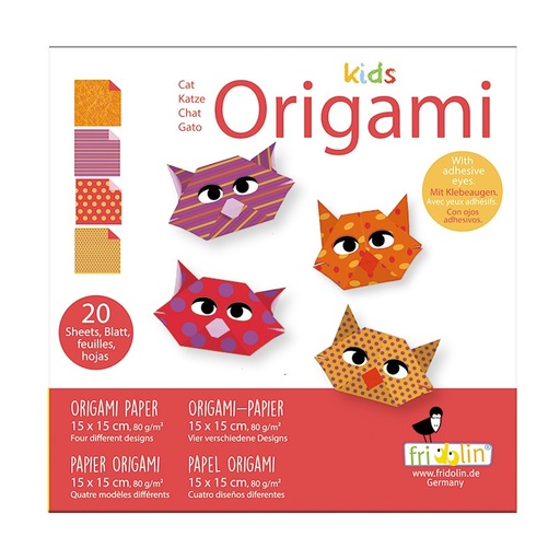 [38.11371 - n'existe plus] Origami Chats 15 x 15 cm