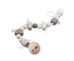 [4064006] Attache-tétine Bonheur nuagé gris 21cm