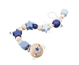[4064014] Attache-tétine Etoiles bleu 21cm